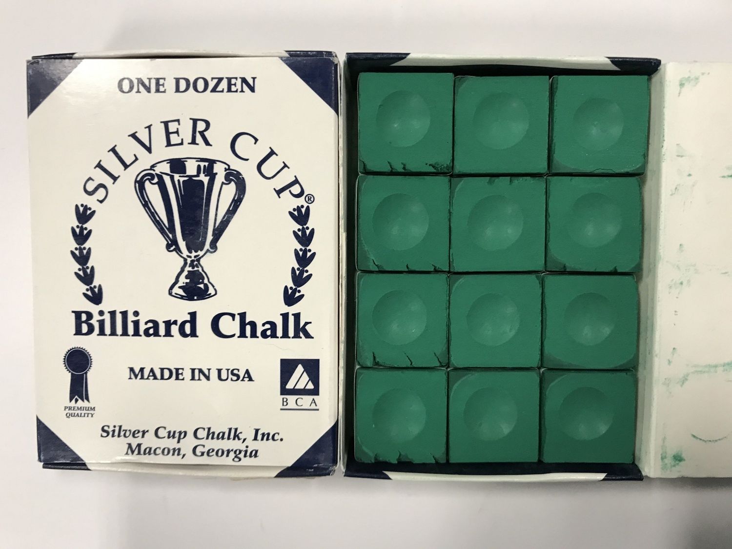 Silver Cup Chalk Tour Green Box of 12