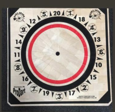 308 PRODART DARTBOARD BASEBALL RED &amp; BLACK