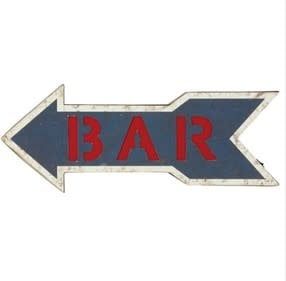 Lighted BLUE &amp; RED Bar Sign R868