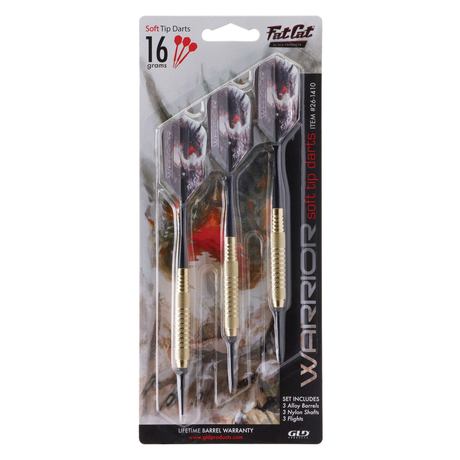 Fat Cat Warrior Soft Tip Dart Set 26-1410