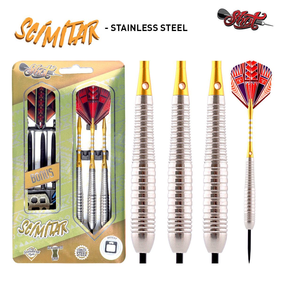 SCIMITAR STEEL SHOT DART SET 22GM SCIM122