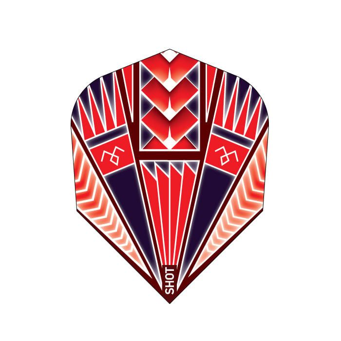 ARMOUR RED DART FLIGHT SET - SMALL STANDARD