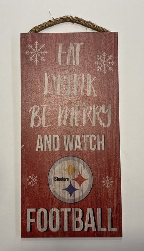 PITTSBURGH STEELERS BE MERRY SIGN