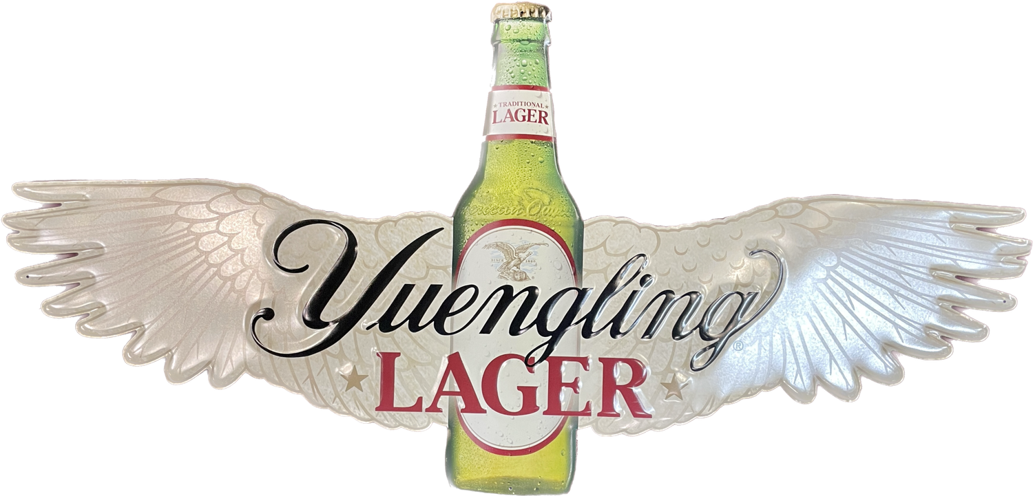 Yuengling Lager Bottle Wings Metal Sign 44&quot; x 22&quot;