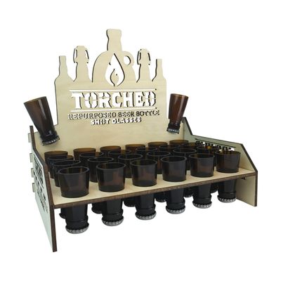 1pc Torched Beer Bottle Shot Glass