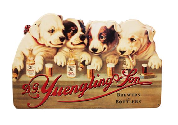 Yuengling Vintage Dog Metal Sign Large