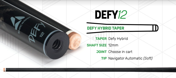 DEFY Carbon Fiber Shaft 3/8&quot; x 10 (.855 joint diameter)