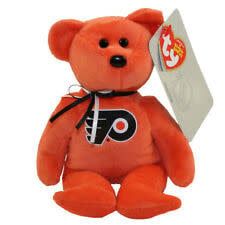 Philadelphia Flyers Sports Beanie Baby Bear 8” Plush