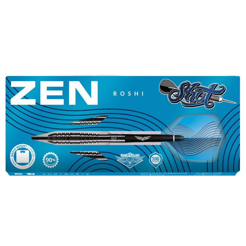 SHOT Zen ROSHI STEEL Tip Dart Set- 90% Tungsten - 25gm