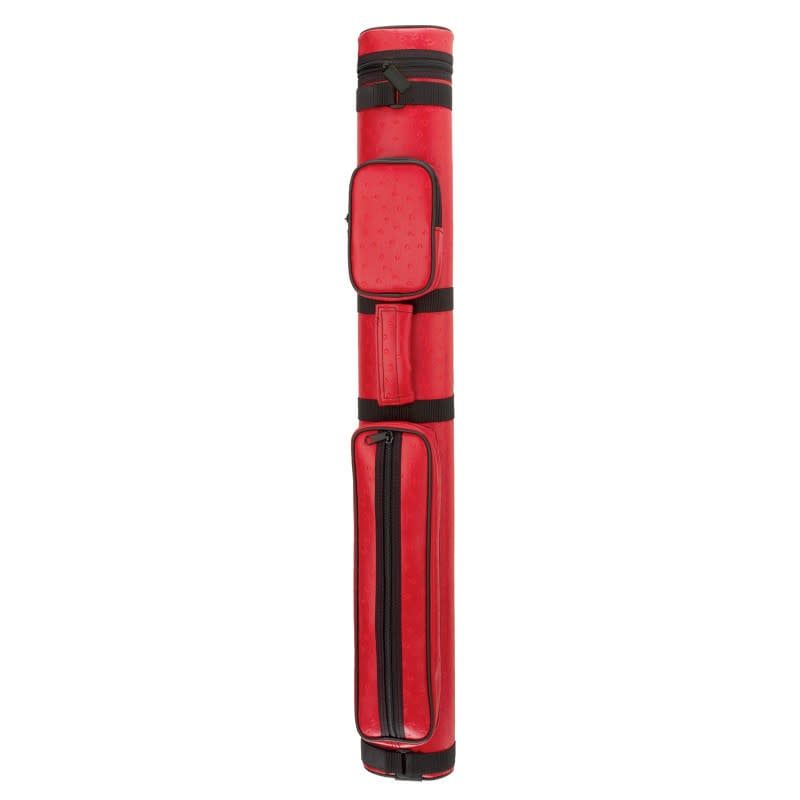 PR22VRD OVAL LEATHERETTE CASE. RED 2X2  2B/2S