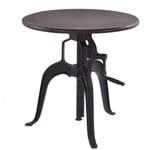 FIL-ST24WN SIDE TABLE 24IN ROUND ADJUSTABLE WALNUT