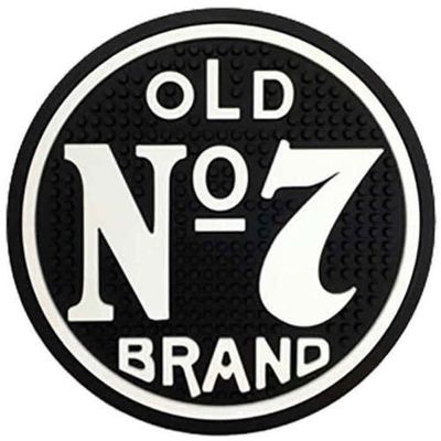 JD Old No 7 Bar Mat (round) Jack Daniels