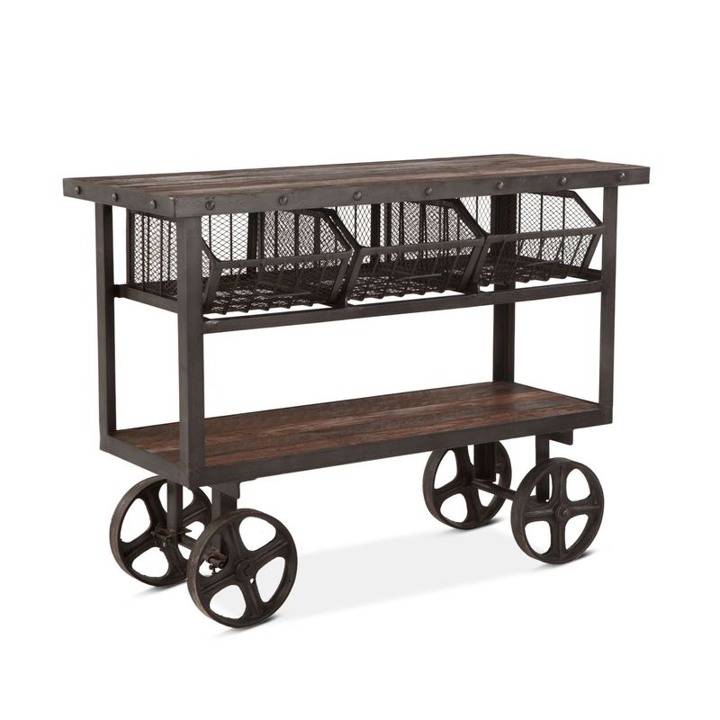 FIT-CRT48 CART BAR TABLE - WOOD TOP