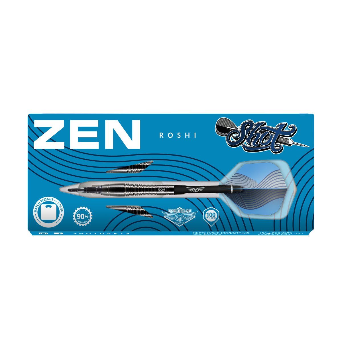 SHOT Zen ROSHI SOFT Tip Dart Set- 90% Tungsten - 20gm