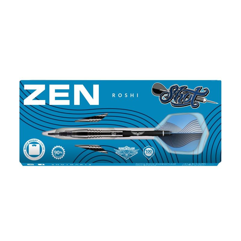 SHOT Zen ROSHI SOFT Tip Dart Set- 90% Tungsten - 20gm