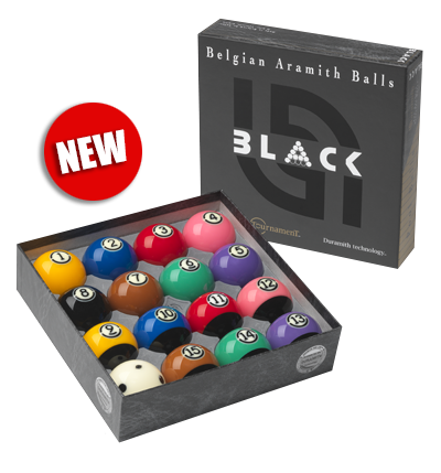 Aramith Black Tournament Ball Set