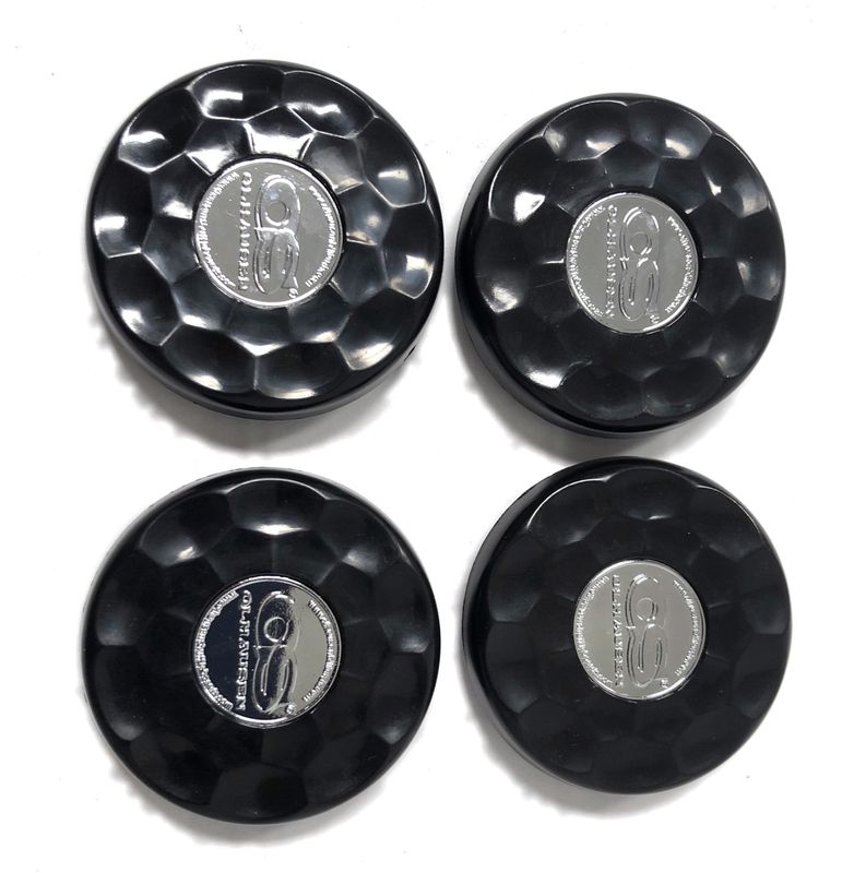 Black Olhausen shuffleboard set of 4 screw on caps for pucks