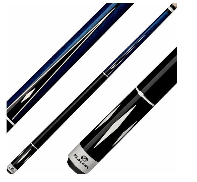 C-805 Players Blue &amp; White Diamond Wrapless Cue Stick