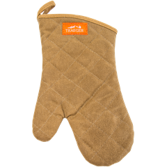 BBQ Mitt - Brown Canvas &amp; Leather APP195