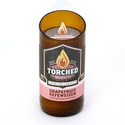 Torched Grapefruit Hefeweizen Beer Bottle Candle 8oz