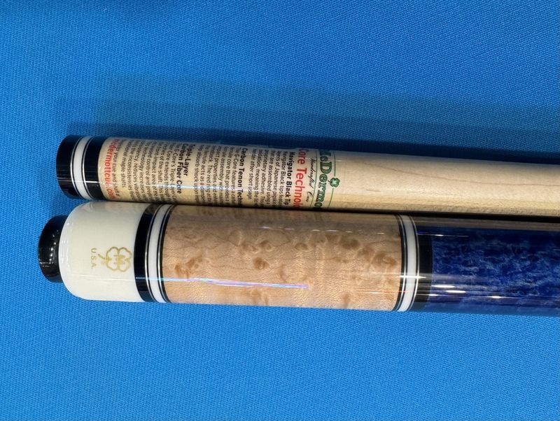 G230 Custom Mcdermott Cue Stick switch blue stain to center two ends natural stain