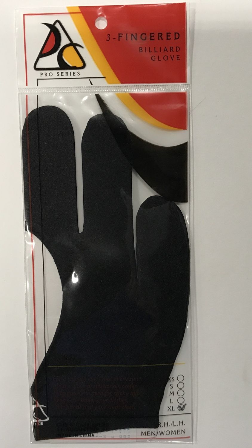 Pro Series Billiard Pool Glove for Left/Right Handed Players- XL Extra Large, Black