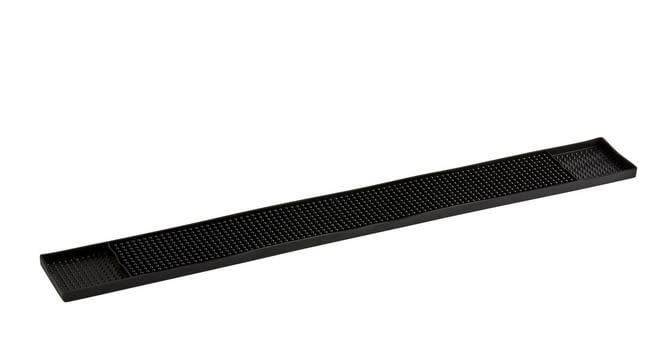 3 1/4&quot; X 27&quot; BLACK RUBBER BAR MAT