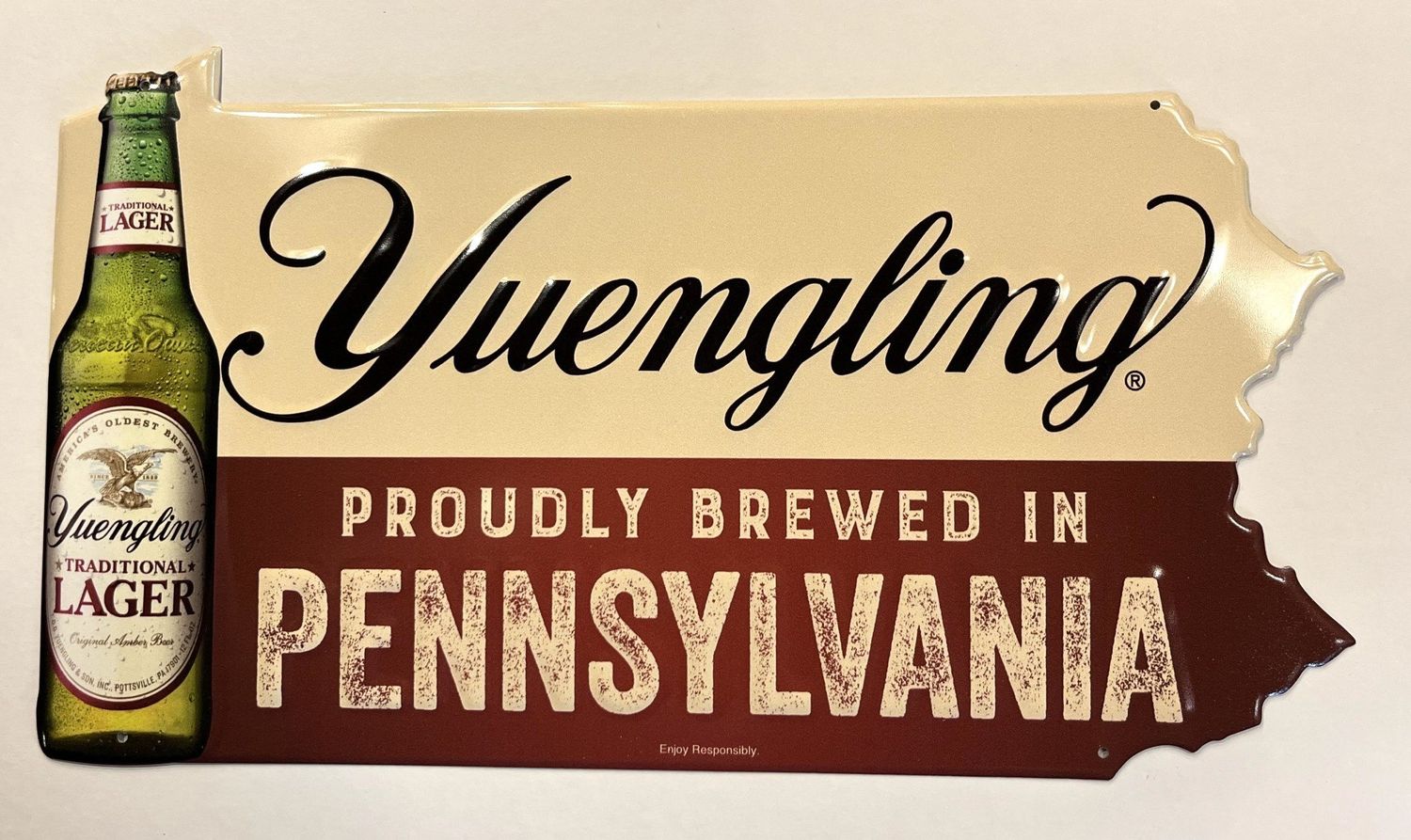 Brewed in PA Metal Sign Yuengling Metal Tin Sign