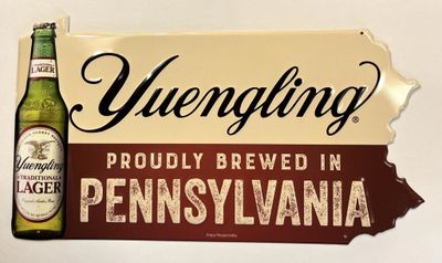 Brewed in PA Metal Sign Yuengling Metal Tin Sign