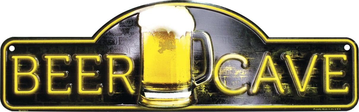 MS268 BEER CAVE METAL TIN SIGN
