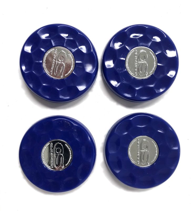 Blue Olhausen shuffleboard set of 4 screw on caps for pucks