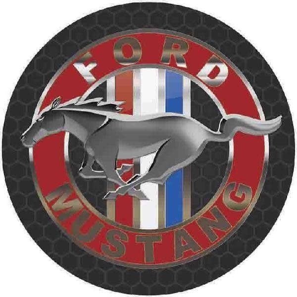 MS404 Circle Ford Mustang Tin