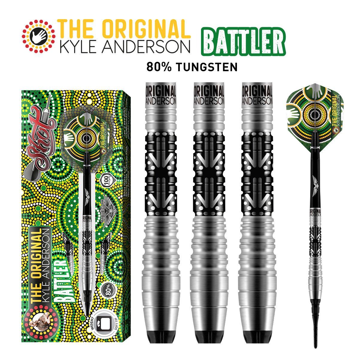 Kyle Anderson Battler Soft Tip Dart Set - 80% Tungsten 18gm
