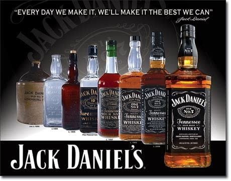 TH636 JACK DANIELS BOTTLES TIN