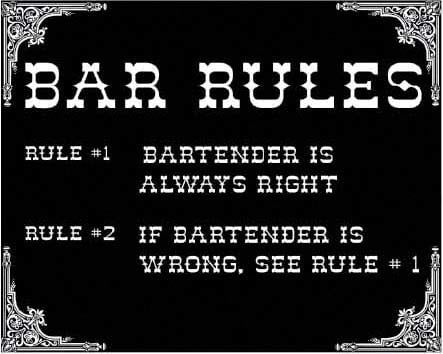TN411 BARTENDER RULES TIN