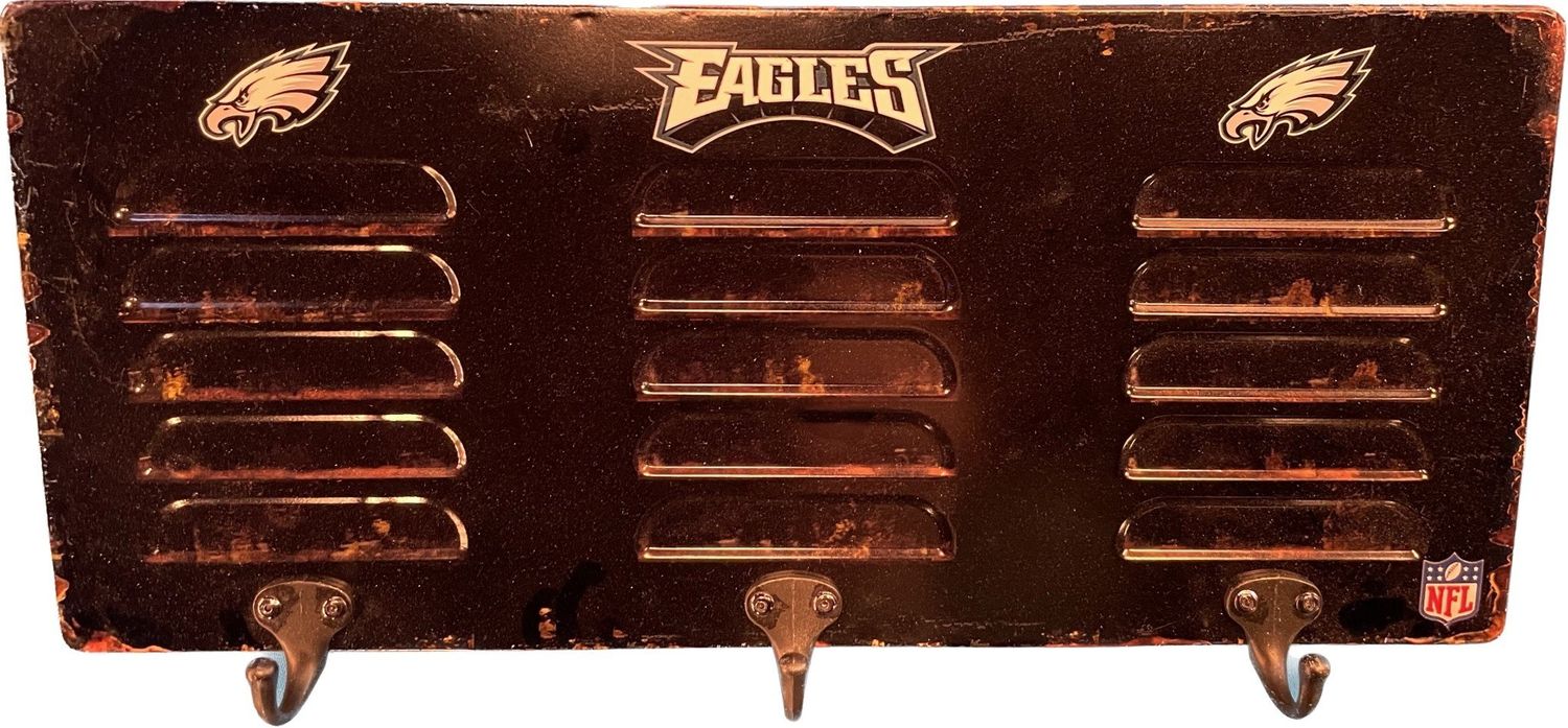 Philadelphia Eagles 3 Hook Metal Locker Coat Rack
