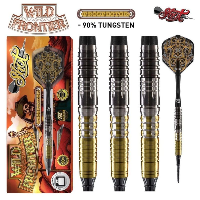 Wild Frontier - Prospector - SOFT Tip Dart Set- 90% Tungsten - 18gm