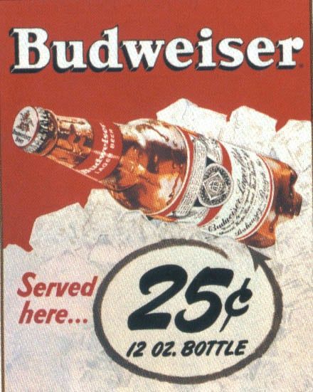 TN50 BUD 25 CENT TIN