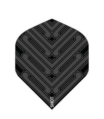 SHOT MANU BLACK DART FLIGHT SET- STANDARD