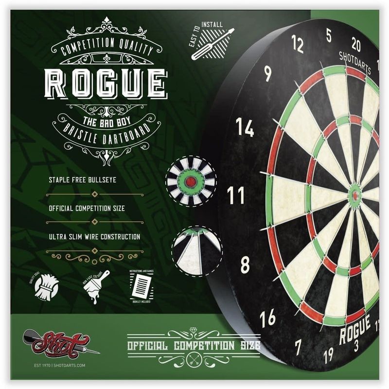 SHOT ROGUE BRISTLE DARTBOARD