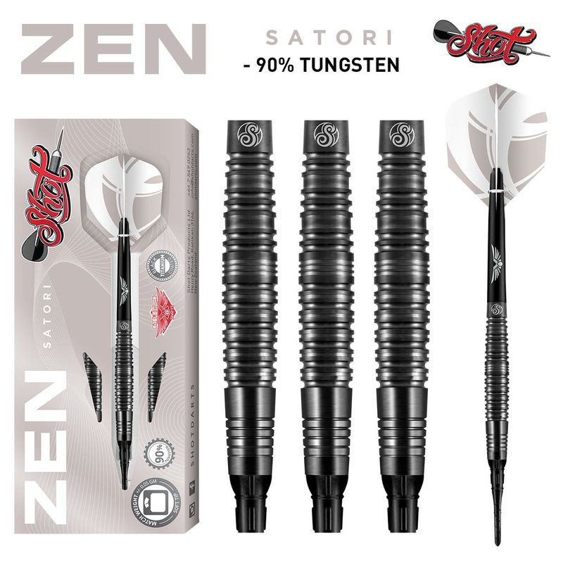 Zen Satori Soft Tip Dart Set- 90% TUNGSTEN - 20gm
