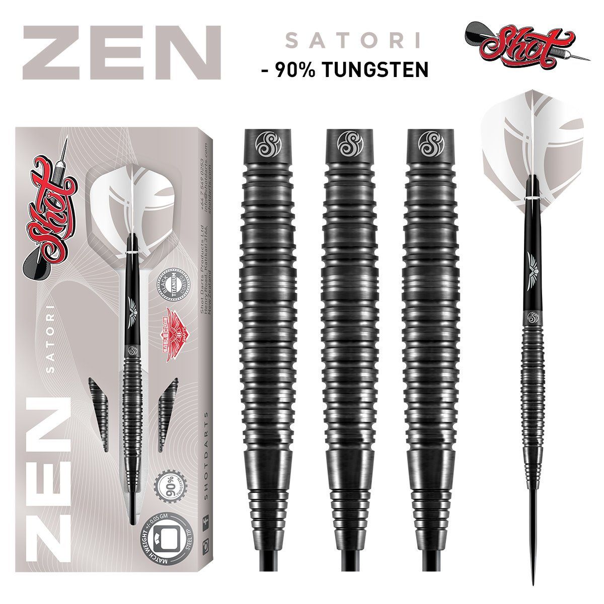 Zen Satori Steel Tip Dart Set - 90% TUNGSTEN-23