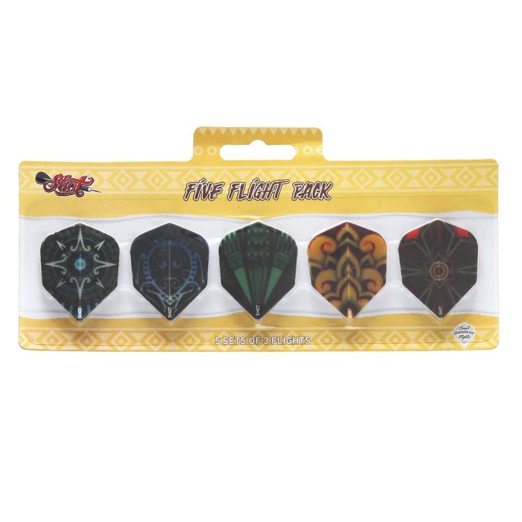 SHOT 5 FLIGHT DART FLIGHTS SET