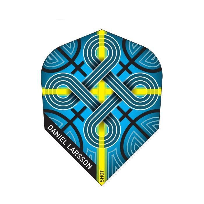 SHOT DANIEL LARSSON DART FLIGHT SET - SMALL STANDARD