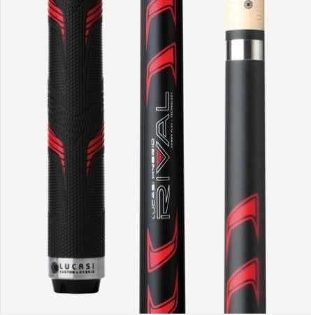 LHRV23 Lucasi® Red &amp; Black Rival Series Pool Cue