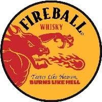 MS411 Fireball Yellow Circle tin sign