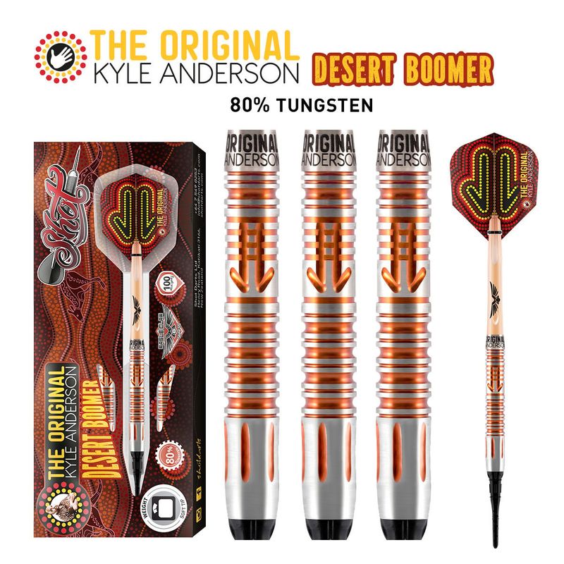 Kyle Anderson Desert Boomer Soft Tip Dart Set-  80% Tungsten - 20gm