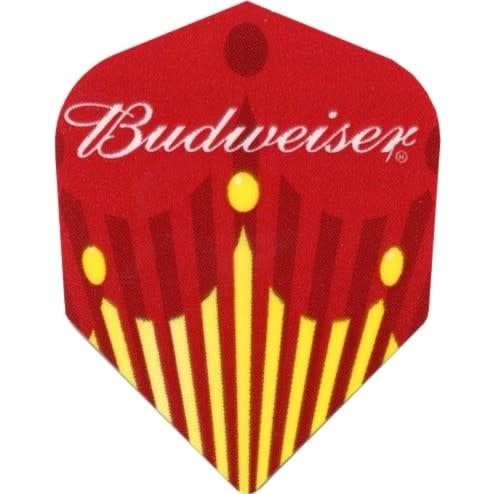 BUDWEISER DART FLIGHT SHAPE RED &amp; CROWN