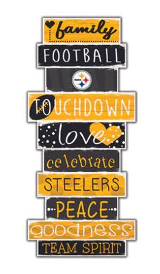 Celebration Stack 24in 0928- PITTSBURG STEELERS Sign