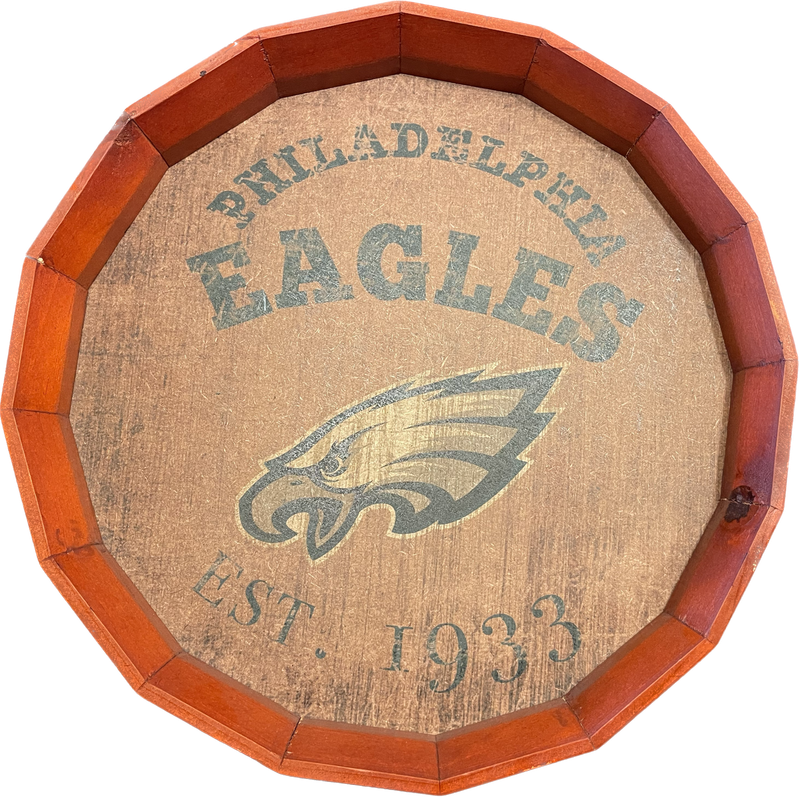 0938S-16&quot;Established Date barrel Top-PHILADELPHIA EAGLES 17&quot; x 17&quot; x 5&quot;